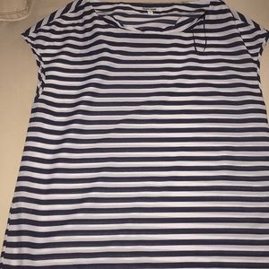 Daniel Rainn Blue and White Crew Neck